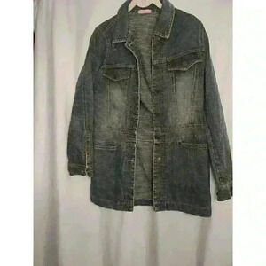 XXI Denim Jacket Blue Jean Size S Metal Button Front